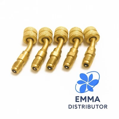 QUALITY 5PCS SPLIT ADAPTER 5/16" SAE FEMALE 1/4" SAE MALE -CURVE 45°