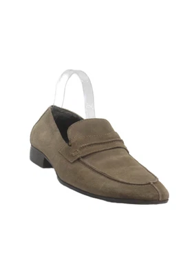 Robert Wayne Mens Slip On Round Toe Loafers Brown Suede Size 10D - Image 1 of 4