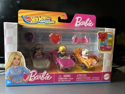 Новая Барби 2025 Hot Wheels Racer Verse упаковка 3 шт. Рене Барби Малибу Блисса - Изображение 1 из 4