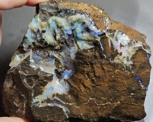 Boulder Opal Rough Specimen Blue Green Crystal Quilpie Lapidary 332 Gram 1660 Ct - Bild 1 von 16
