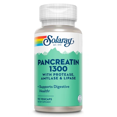 Solaray Pancreatin 1300 | Pancreatic Digestive Enzymes | 90 VegCaps - Image 1 of 4