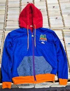 2022 XL BULL AIRS/JG Cremallera Sudadera con Capucha Forro Sherpa Carrera Limitada Vintage Chaqueta Abrigo - Imagen 1 de 10