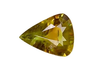 1.765CTS Yellow Green natural sphene Pear cut loose gemstones see video - Picture 1 of 3