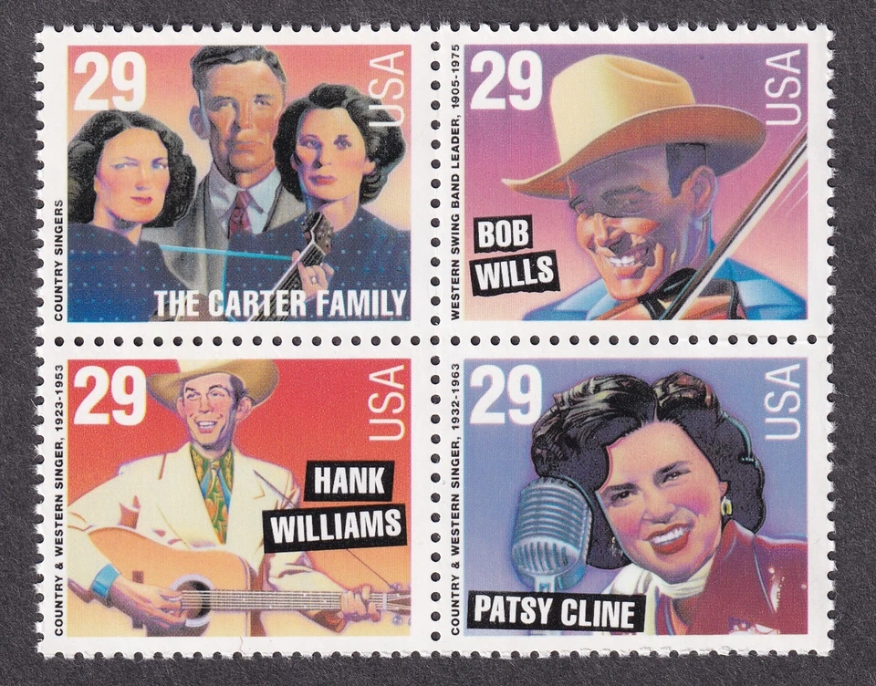 Scott #2774a (2771- 74) Country & Western Block of 4 Stamps - MNH Carter 1st - Image 1 of 1