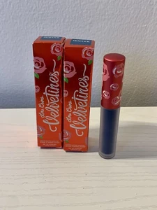2X Lime Crime Velvetines Liquid Matte Lipstick Peacock Blue Green NEW Rare Set - Picture 1 of 4