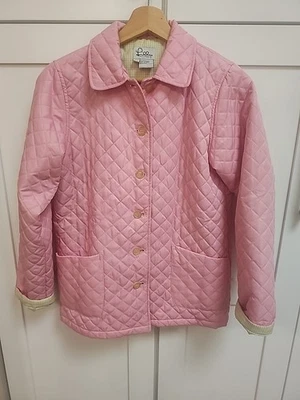 Lilly Pulitzer Pink Quilted Button Jacket Fully Lined Girl’s Size 14 Vintage - Image 1 of 4
