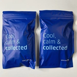 United Airlines Travel Kits Calm Cool Collected Set 2 Earplugs Eyeshade New Sets - Picture 1 of 3