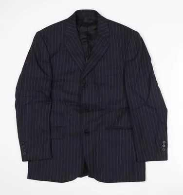 Pierre Cardin Men's Blue Striped Blazer Jacket, Size 38 Short - Image 1 of 4