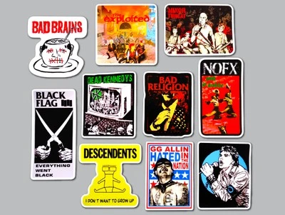 OMNI-CULT Punk Vinyl Sticker Lot (10 Stickers) SET 28 nofx bad brains religion germs rock