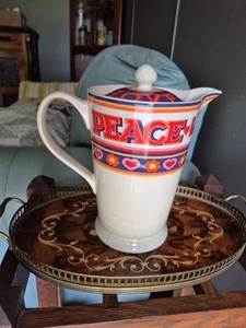 Emma Bridgewater Retired Rare Peace Love Ceramic Pitcher - Picture 1 of 8