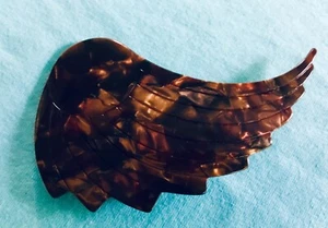 Large Vtg Faux Tortoise Shell French Barette Hair Clip - Picture 1 of 4