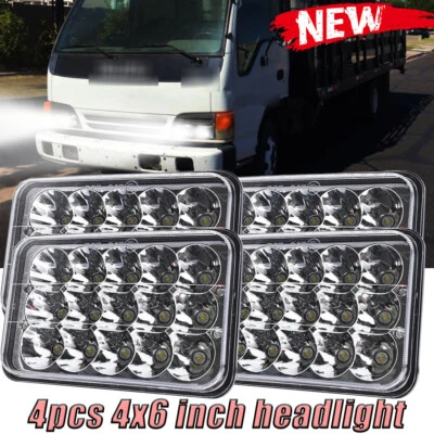 4件装适用于五十铃NQR NPR-HD 4x6英寸车头灯高/低光束DRL前照灯20000LM — 第 1/4 张图片