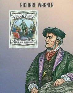 Famous Composer Richard Wagner Music Souvenir Sheet Mint NH - Picture 1 of 2