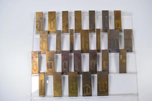 New Hermes? Brass Engraving Plates Old English Lower Case Letters - Picture 1 of 8