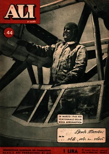 ALI DI GUERRA No.44 1943 WW2 WARTIME ITALIAN AF PHOTO MAGAZINE REGIA AERONAUTICA - Imagen 1 de 2