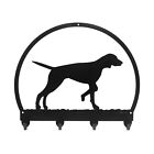 SWEN Products ENGLISH POINTER Dog Black Metal Key Chain Holder Hanger