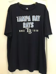 MLB Mens T-Shirt Size XL Blue Appliqué Tampa Bay Rays Since 1998 15 - Picture 1 of 6