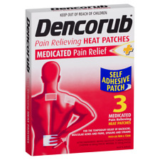 Dencorub Pain Relieving Heat 3 Adhesive Patches Postage