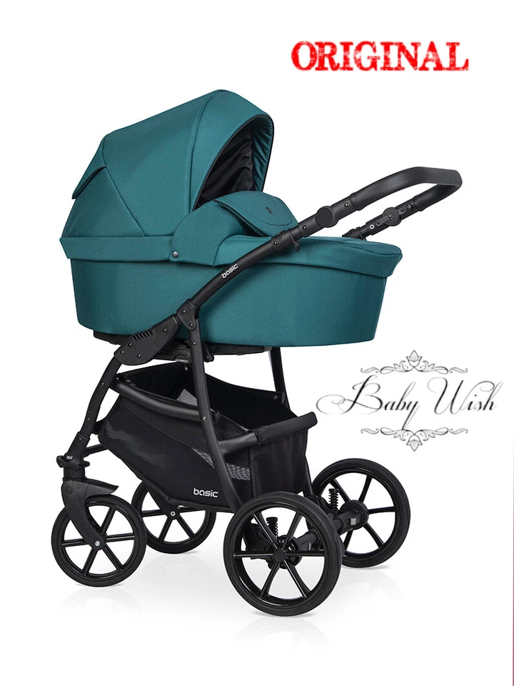 RIKO BASIC 2023 BABY PRAM STROLLER 2in1 CARRYCOT + PUSHCHAIR - Image 1 of 4