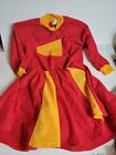 Costume vintage jeunesse pom-pom girl collection de costumes californiens rouge années 1980 États-Unis
