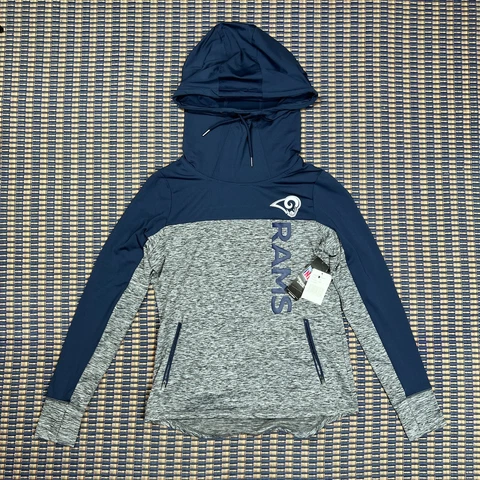 Los Angeles Rams NEW Hoodie Sweatshirt Womens Medium High Neck Pullover Cover