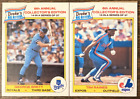 Kansas City Royals/Montreal Expos - George Brett/Tim Raines - 1986 Drakes Uncut