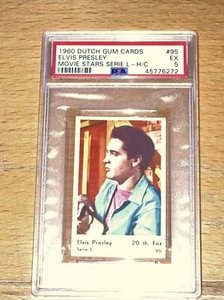 1960 PSA 5 Dutch Gum Cards Movie Stars Serie L #95 Elvis Presley - Picture 1 of 2