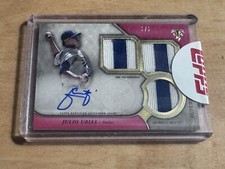 2017 JULIO URIAS ON CARD ROOKIE AUTO RUBY 1/1 TOPPS TRIPLE THREADS
