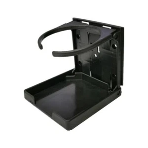 2PC BLACK Folding Drink Cup Holder Mount Boat Marine Caravan Car RV FastShipping - Foto 1 di 8