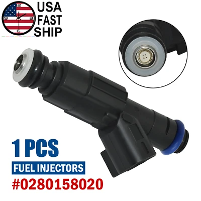 1 PCS Fuel Injector #0280158020 For Jeep Liberty Dodge Nitro Dakota 3.7L V6 GAS - Image 1 of 4
