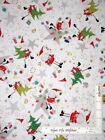 Christmas Tree Santa Star White Cotton Fabric Qt Happy Christmas By The Yard