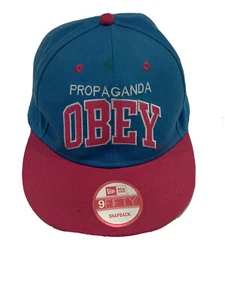 PROPAGANDA OBEY 9 Fifty Snapback Cap NEW ERA Blue & Pink (Adjustable) *Used* - Bild 1 von 6
