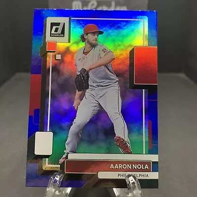 2022 Panini Donruss Holo Blue Aaron Nola #189 Philadelphia Phillies - Image 1 of 2