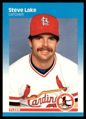 1987 Fleer Steve Lake St. Louis Cardinals #300 - Image 1 of 2
