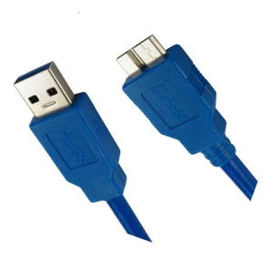 0.75m USB 3.0 Type A Male to Micro B Male Data Cable Lead Super Speed BLUE UK - Picture 1 of 2