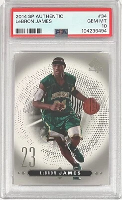 2014 SP Authentic Lebron James #34 PSA 10 Gem Mint - Image 1 of 2