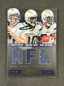 2012 Absolute Team Trios Materials #10 Philip Rivers, Malcom Floyd, Mathews /75 - Picture 1 of 2