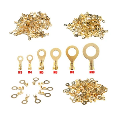 150/50PCS Open Barrel Wire Crimp Copper Terminal Connerctor Ring Lugs - Image 1 of 4