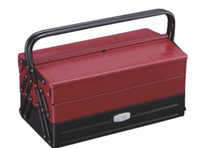 TONE BX430 Metal Tool Box 3-Tier V-Shape 16"x8.7"x8.7" Made in Japan - Picture 1 of 5