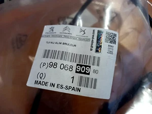PEUGEOT CITROEN TUBO ALIMENTAZIONE CARBURANTE 9806890980 ORIGINALE - Imagen 1 de 8