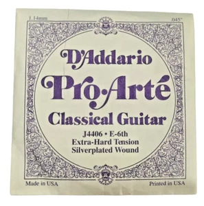 D'Addario Corda Singola Nylon Chitarra Classica E Mi Sesta Extra Hard Pro Arte - Foto 1 di 5