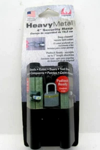 4" Heavy Metal Security Hasp Black - Fenix 402BK12 - Picture 1 of 8
