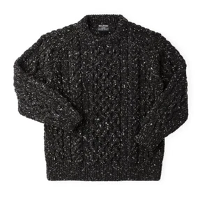 Filson Wool Fisherman's Sweater Black Fleck, Men's 2XL MSRP $395 - Picture 1 of 1