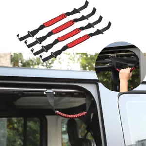 4X Front & Rear Top Grab Bars Handle Kit for Jeep Wrangler JL JLU 4-Door 2018+ - Imagen 1 de 7