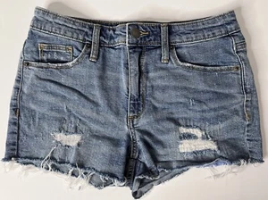 Universal Thread Damengröße 4/27R Jeansshorts jeansblau hoher Bund Shortie - Bild 1 von 12