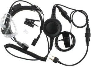Zestaw słuchawkowy/słuchawka mikrofonu gardłowego z dużym palcem PTT do radia Icom Ic-12a Ic-12at - Zdjęcie 1 z 7