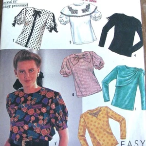 Tops Sewing Pattern Trim Sleeve Variations Simplicity 9923 Size 10-16 Uncut - Picture 1 of 6