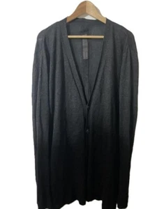 Rare Rick Owens Cardigan Thin Superkid Mohair Blend Black Gray Men Used Size L - Picture 1 of 7