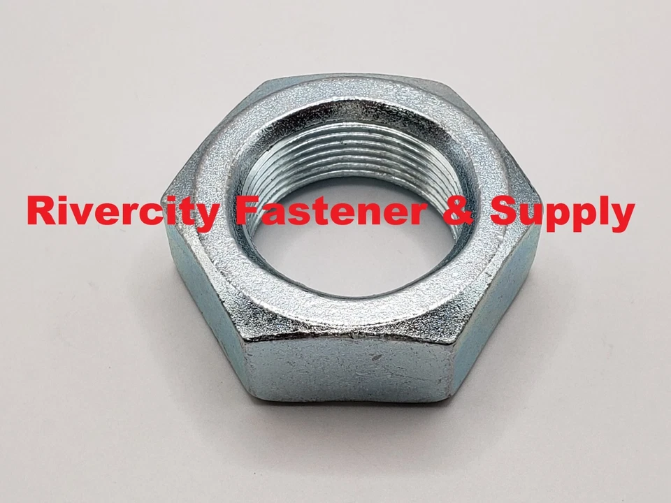 RIVERCITY FASTENER & SUPPLY (1) 1-1/2-12 Hex Jam Nuts Thin / Jam / Half Thick Nut Fine Thread 1.5x12