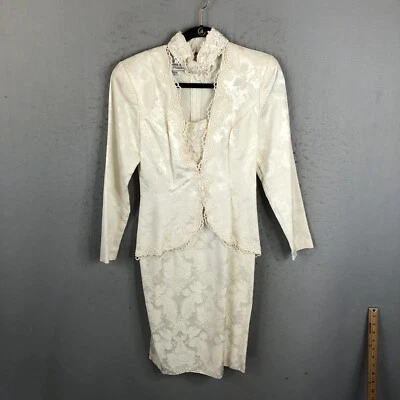 Vestido De Colección Scott McClintock Mujer 4 Crema Victoriano Femenino Retro Novia Foto 1 de 4